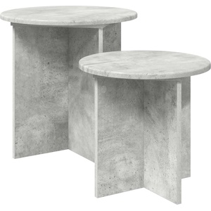 vidaXL Комплект помощни маси 2 бр. Бетонно сиво Ø 45 x 45 см (8001013)