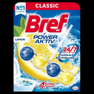 Bref Power Aktiv tuhý WC Blok Lemon 50 g