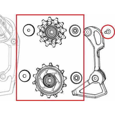 Kladky pro přehazovačku SRAM FORCE AXS E1 11.7518.116.001