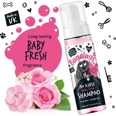 Bugalugs Baby Fresh Сух Шампоан Пяна без Изплакване 200ml
