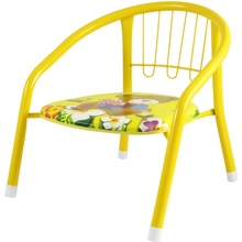 FunPlay Child-010-Yellow židle s pískajícím podsedákem kovová