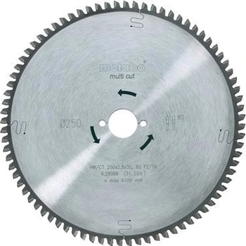 Metabo Pílový kotúč HW/CT 250x30,80FZ/TZ5°neg