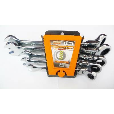 Sada 8-19mm ráčnových klíčů s kloubem v držáku Richmann XT-PC7401