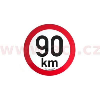 omezení rychlosti 90 km retroreflexní průměr 200 mm (na přívěsy) 9908010