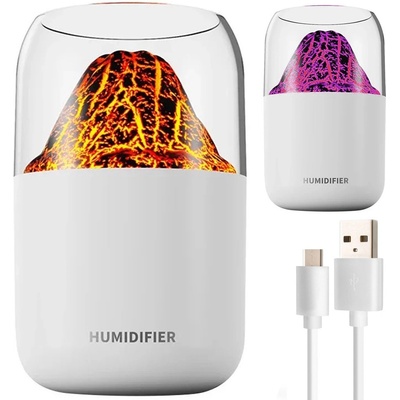 Verk 24491 Zvlhčovač vzduchu USB RGB ultrazvukový 300 ml černý