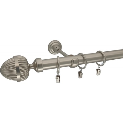 KovovégarnýžeCZ Palazzo elegance 25 mm Dvouřadá Kroužky s žabkou matný nikl 320 cm