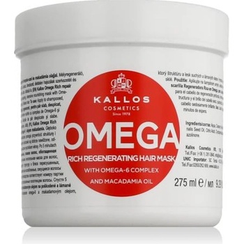 Kallos Omega регенерираща маска за увредена и чуплива коса 275 ml за жени