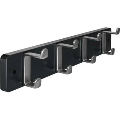 Walteco 8602 4 háčky černý MDF nikl