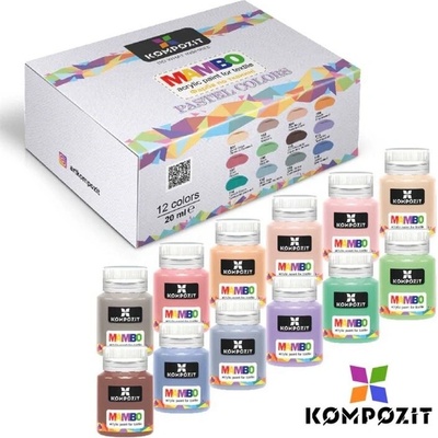 Mambo Kompozit sada farieb na textil a kožu 12 х 20 ml