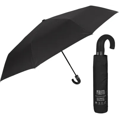 Мъжки сгъваем автоматичен голф чадър Open-Close | Perletti Technology 21730 | 118 см | Черен