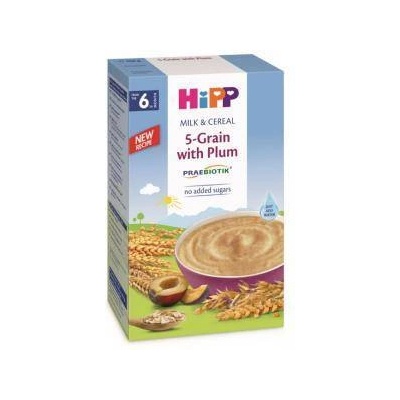 HiPP Млечна каша 5, Зърна със сливи hipp, 6+ месеца, 250гр