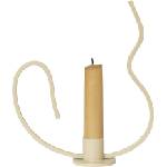 ferm LIVING Свещник за класическа свещ Valse нисък 18, 4 см кашмирен цвят (1104269432)
