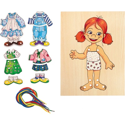 Woody Puzzle Šněrovací šatní skříň Holčička – Sleviste.cz