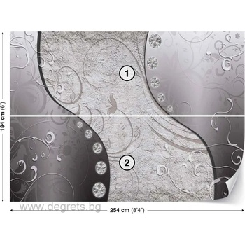 Image 1 of Фототапет Сив диамант 3d
