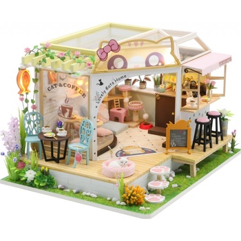 2Kids Toys Miniatura domečku kočičí kavárny se zahrádkou CATCOFFEE vícebarevná