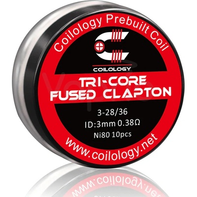Coilology Tri-Core Fused Clapton předmotané spirálky Ni80 0,38ohm