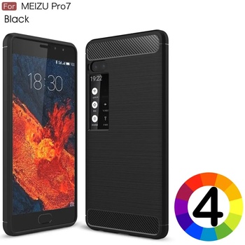 Image 1 of Meizu Pro 7 Удароустойчив Carbon Fiber Калъф и Протектор