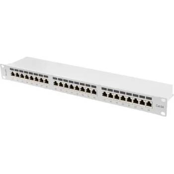 Image 1 of Lanberg Пач панел, Lanberg patch panel 24 port 1U 19" CAT. 6a ftp with cable organizer shielded grey (PPSA-1024-S)