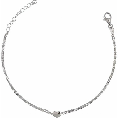 INFINITYSILVER Stříbrný náramek se srdíčkem NB3051317+