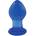 NS Novelties Стъклено дилдо Butt Plug "SPIRES BLUE" 7 см