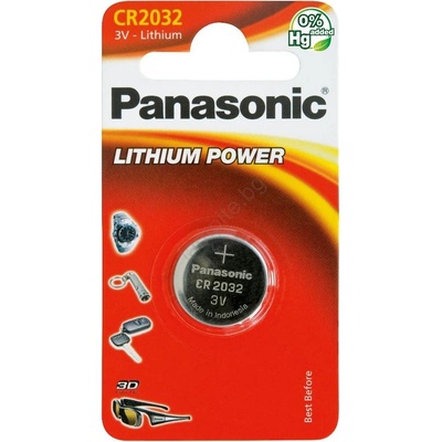 Panasonic - 1 pc Литиева плоска клетъчна батерия CR2032 3V 220 mAh (FT1035)