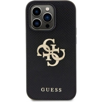 Гръб Guess Leather Perforated 4G Glitter Logo за Apple iPhone 15, GUHCP15SPSP4LGK