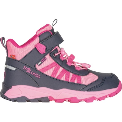 Trollkids Детски туристически обувки Trollkids Kid's Tronfjell Hiker Mid Walking boots - Fresh Berry / Candy Pink / Graphite - размер 40 (EU) (702-2416-1723)