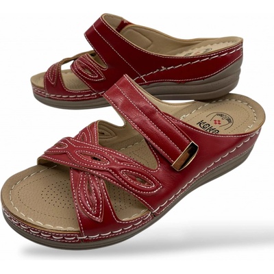 Koka dámské zdravotní pantofle červená – Zboží Dáma