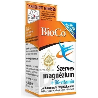 BioCo Organické Magnézium + Vitamín B6 MEGAPACK 90 tabliet