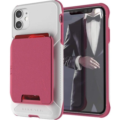 Ghostek Exec 4 Case - удароустойчив кейс с отделение за карти за iPhone 11 (розов)