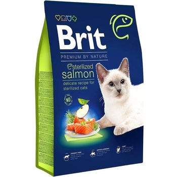 Brit Premium by Nature Cat - Sterilized salmon- Суха храна за кастрирани котки, със сьомга