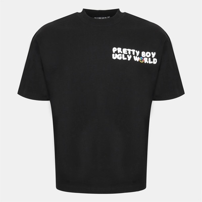 Pretty boy ugly world Детска тениска PRETTY BOY UGLY WORLD The Pretty Boy Ugly World Regular Fit T-Shirt Mens - Black/Multi