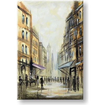 Malovaný obraz na stěnu MĚSTO 1 díl 60x90 cm - 60×90 cm / Klasický 2 cm