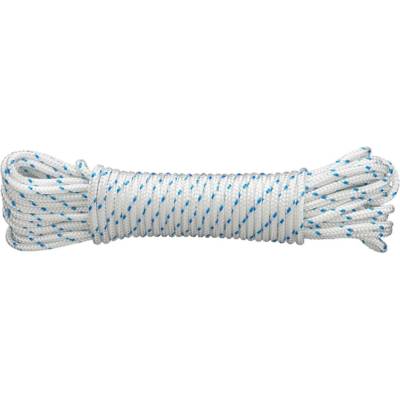 CONNEX PES pletené lano 16pramenné, 4 mm × 20 m, bílá/modrá