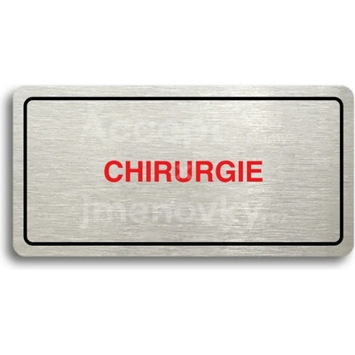 ACCEPT Piktogram CHIRURGIE - stříbrná tabulka - barevný tisk