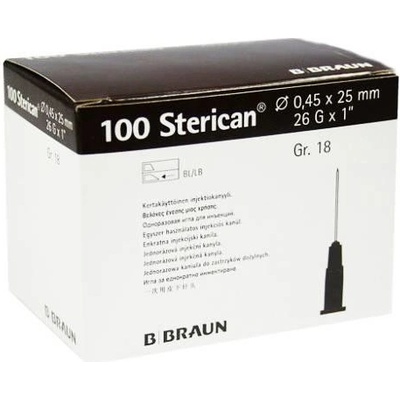 Braun MedicalSterican jehla hnědá 0,45 x 25 mm 100 ks