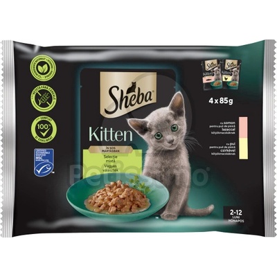Sheba Kitten salmon & chicken 4x85 g