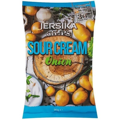 Jersika popované chipsy s příchutí zakysané smetany a cibule 90 g