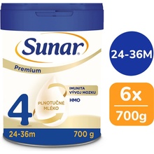 Sunar Premium 4 HMO batolecí mléko 6 x 700 g