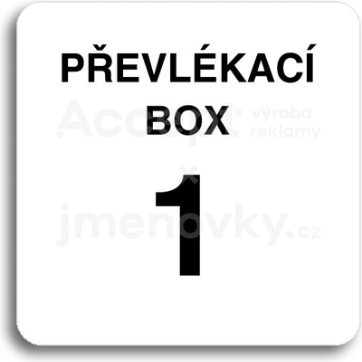 ACCEPT Piktogram převlékací box X - bílá tabulka - černý tisk bez rámečku