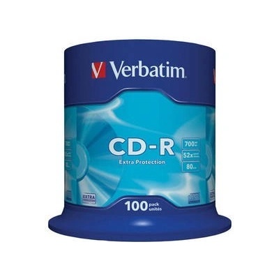 Verbatim CD-R(100-Pack)Spindle/EP/DL/52x/700MB (43411)