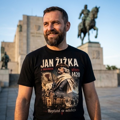 Striker tričko Jan Žizka Bitva na Vítkově 1420 černá – Hledejceny.cz