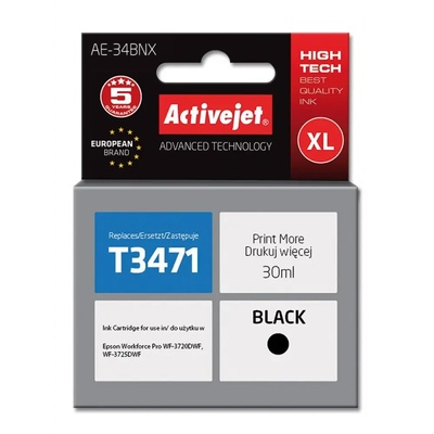Compatible Мастило Activejet AE-34BNX (заместител за Epson 34XL T3471, Supreme, 30 ml, черно) (AE-34BNX)
