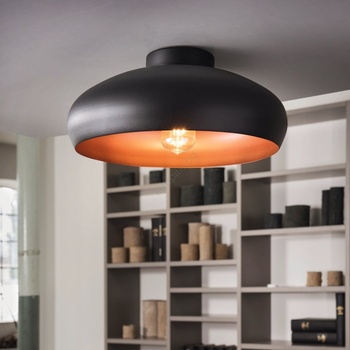 Image 1 of EGLO 55248 - Плафон MOGANO 1xE27/60W/230V черен (EG55248)