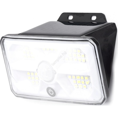 Aigostar - соларна LED лампа със сензор LED/3, 7V 6500K 500 mAh IP65 черна (AI2048)