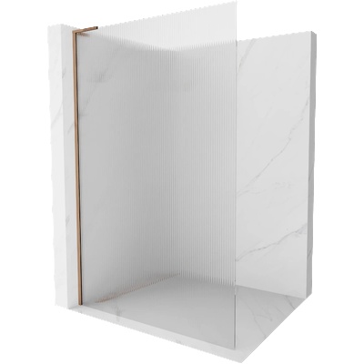 Mexen Kioto L стенна преграда за душ Walk-in 80 x 200 cm, райета, розово злато - 800-080-103-60-09 (800-080-103-60-09)
