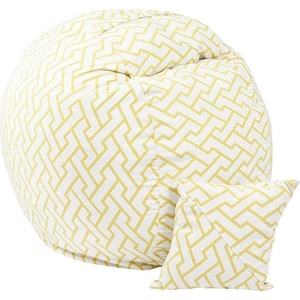 PUFRELAX Комплект Барбарон и декоративна възглавница, 450л. Matusalem, Zappity Yellow, Перящ се калъф, Подходящ за деца, Пълнеж с микс от мемори пяна и дунапрен, Гама Premium (PUF-M-MP-PT-ZAY) - topmarket