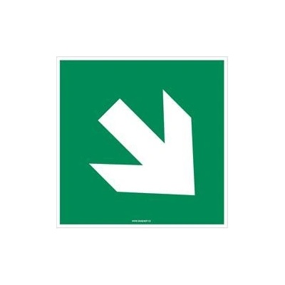 Šipka šikmá - bezpečnostní tabulka, plast 2 mm 300x300 mm
