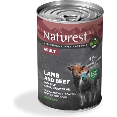 PETINTEREST Naturest Adult Lamb and Beef with Rice консерва за кучета 400gr