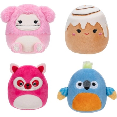 Squishmallows Micromallows 4Pack Mýval Bigfoot Ara Škoricová rolka